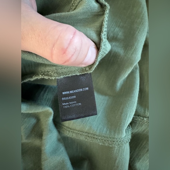 ME+EM Green Sleeveless Tiered Casual Cotton Dress. - Picture 6 of 6